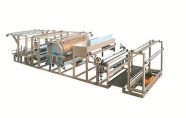 Vải không dệt liên kết máy, cán máy ép